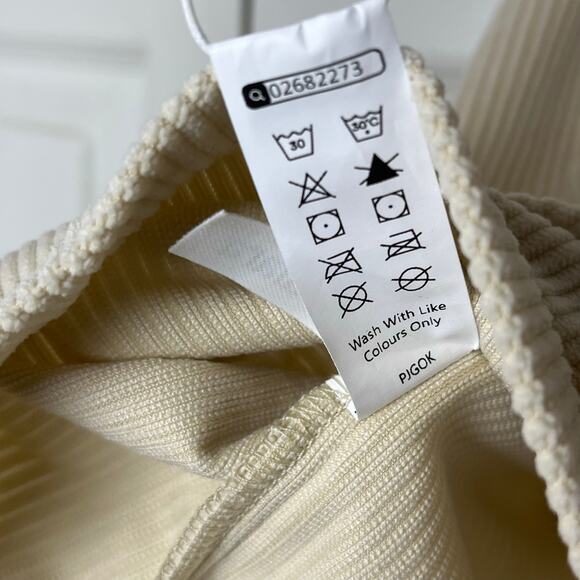 Halara High Waisted Back Zipper Split Hem 2-in-1 Corduroy Casual Skirt Brown M - Picture 7 of 12